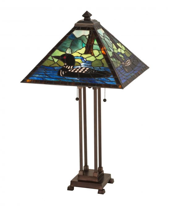 Cabbage Rose Tiffany Lamp Tiffany Style Floral Pink Stained Glass Shade