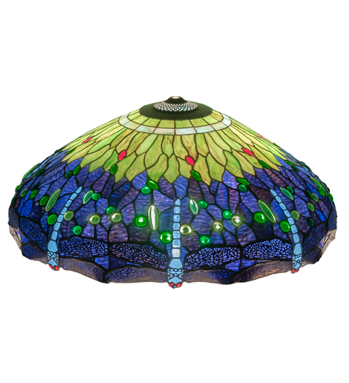 Purple Dragonfly Lamp Shade, Colored Glass Lamp Shades Replacement
