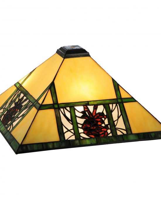 Lamp Shade - 14 Inch Sq Pinecone Ridge Shade