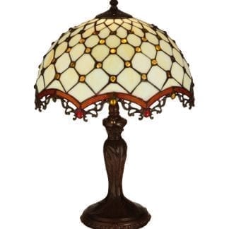 Amber Jeweled Table Lamp