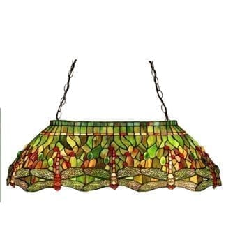 6 Light Kitchen Island Pendant Tiffany Style Stained Glass Lamp