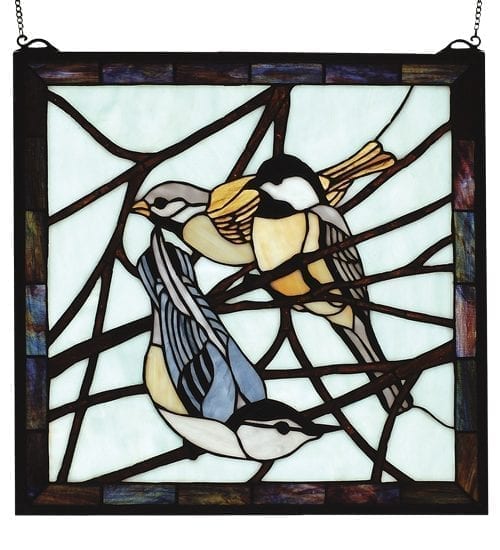 Birds Stained Glass Window Meyda Original Handcrafted