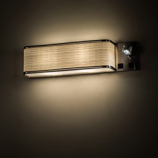 Brushed Nickel Wall Sconce Right | Indoor Outdoor Fluorescent Lamp