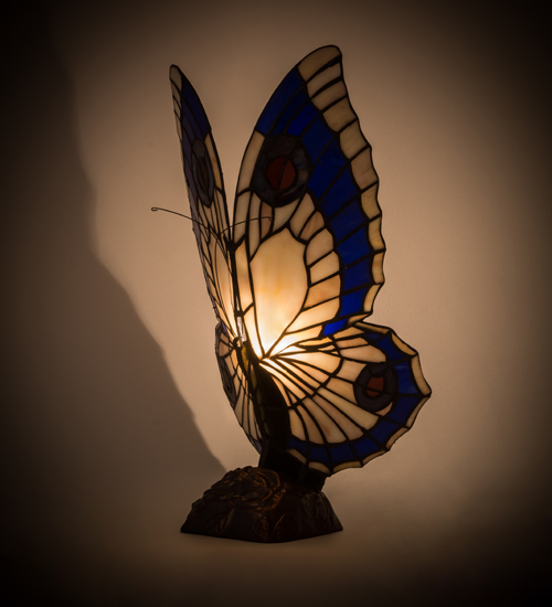 Tiffany Butterfly Bedside Mini Lamp 48016 - 18" Tall