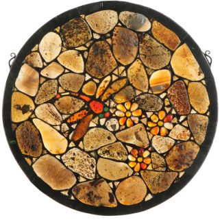 Dragonfly Agata Window Unique Natural Stone Handmade Art Work