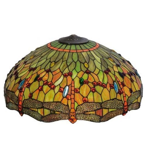 Yellow Dragonfly Lamp Shade, Colored Glass Lamp Shades Replacement