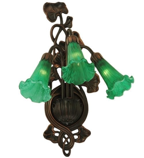 Green Pond Lily 3 Light Wall Sconce
