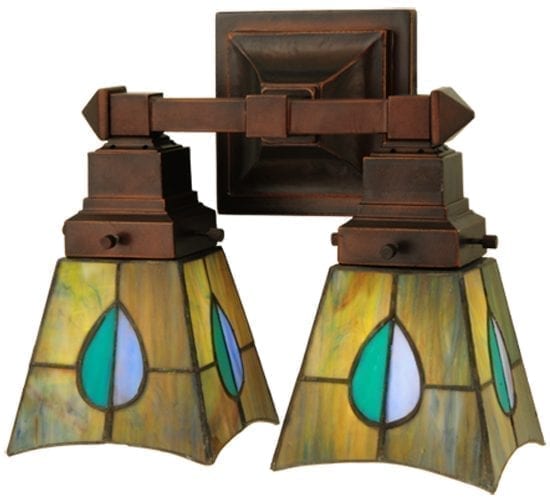 Mackintosh Art Nouveau Two Lamp Sconce