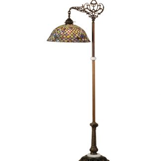 Fishscale Bridge Arm Floor Lamp