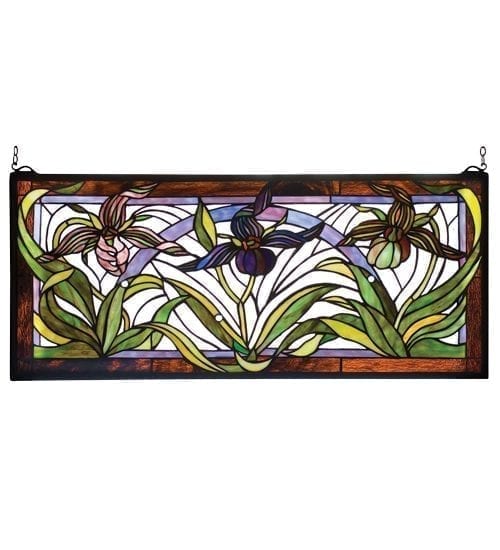 Meyda Tiffany Original 22928 Lady Slippers Stained Glass Window