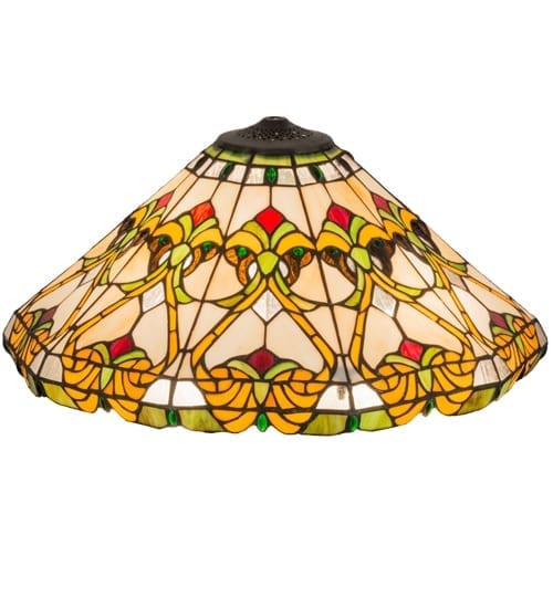 Victorian Yellow Stained Glass Lamp, How To Clean Stained Glass Lamp Shades