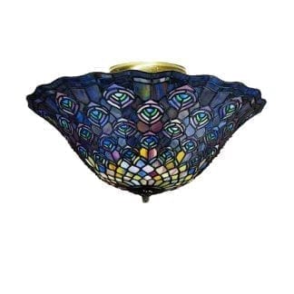 Semi Flush Mount Lighting Fixtures - Tiffany Peacock