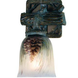 Pine Cone Wall Sconce Single Lamp Hand Painted Lighting