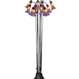 Purple Pond Lily Floor Lamp