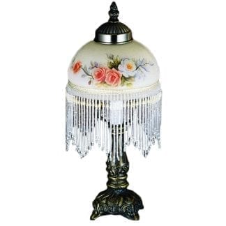 Rose Bouquet Fringed Mini Lamp