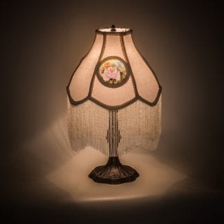 Rose Fabric Shade Table Lamp