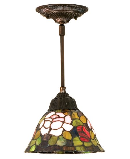 Tiffany Rosebush Pendant Light 8"