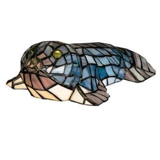 Mini Lamp 16445 - Seal Tiffany Style Stained Art Glass - 3" Tall