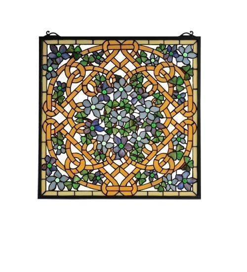Shamrock Garden Stained Glass Window