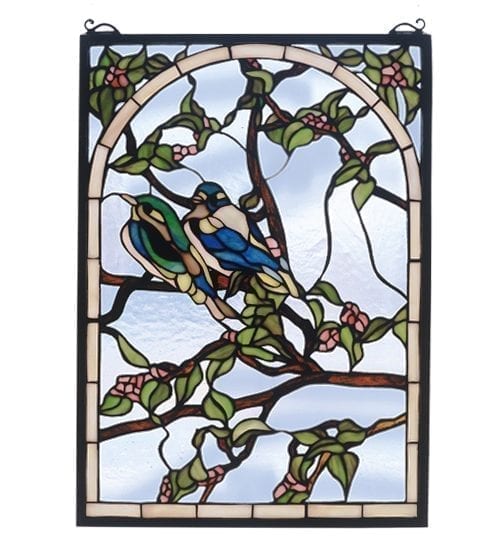 Stained Glass Love Birds Suncatcher Meyda Tiffany Original Art Work