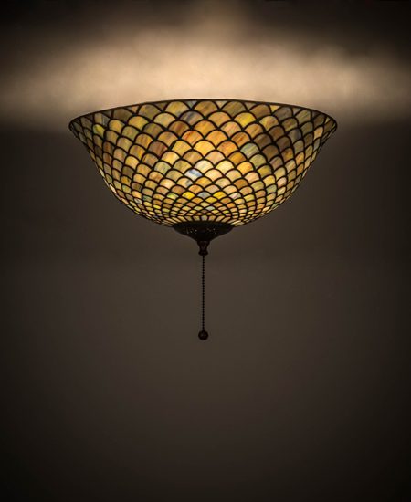 Tiffany Fishscale Flush Mount Ceiling Fixture
