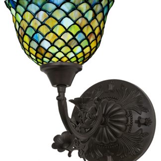 Tiffany Fishscale Lamp Wall Sconce Single Light Indoor Lighting