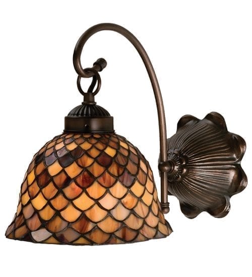 Tiffany Fishscale Sconce Amber 18631 One Light Indoor Lighting