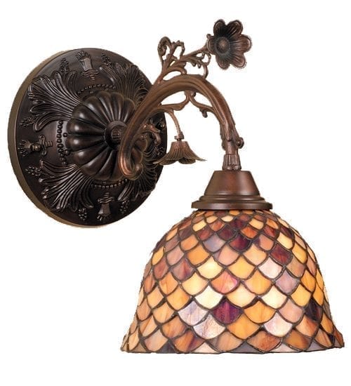 Tiffany Fishscale Sconce Amber 74044 Single Light Indoor Lighting