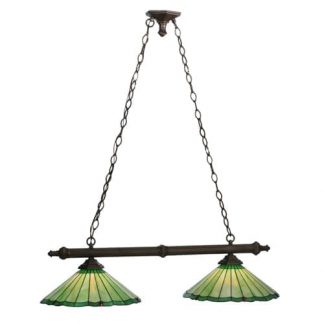 Tiffany Green Stained Glass Kitchen Island Pendant Hanging Lamp