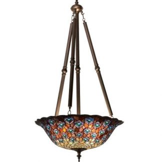 iffany Peacock Feather Hanging Lamp