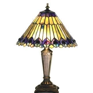 Tiffany Peacock Stained Glass Lamp