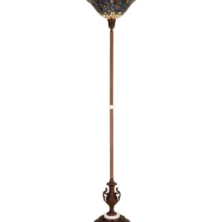 Tiffany Peacock Torchiere Floor Lamp