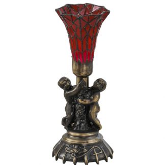 Tiffany Pond Lily Lamp 151921 With Cherubs Art Deco Figurine Base