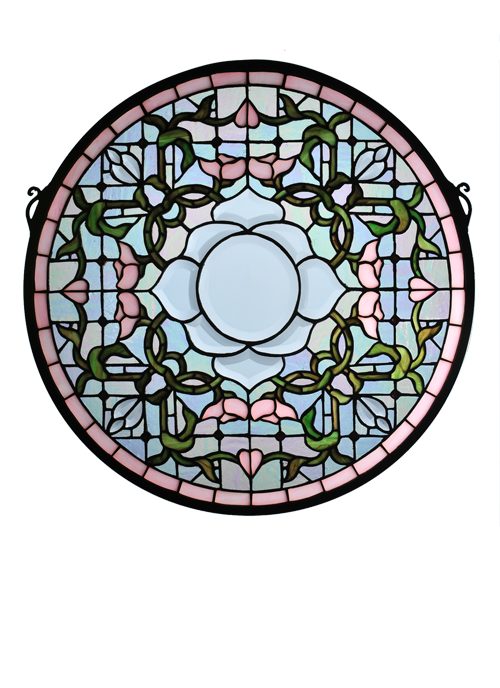 Tulip Bevel Stained Glass Window 99019 Medallion Meyda Tiffany