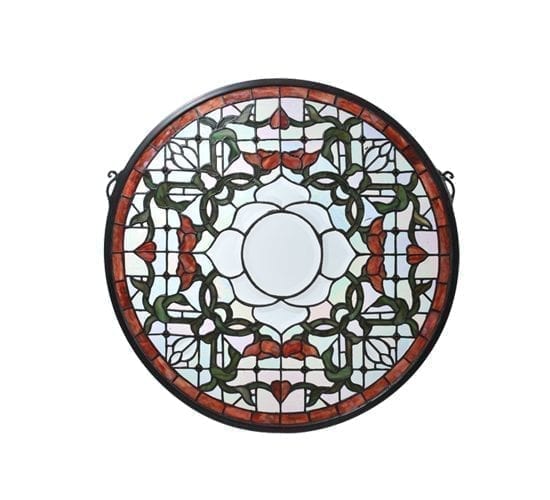 Tulip Bevel Stained Glass Window 99020 by Medallion Meyda Tiffany