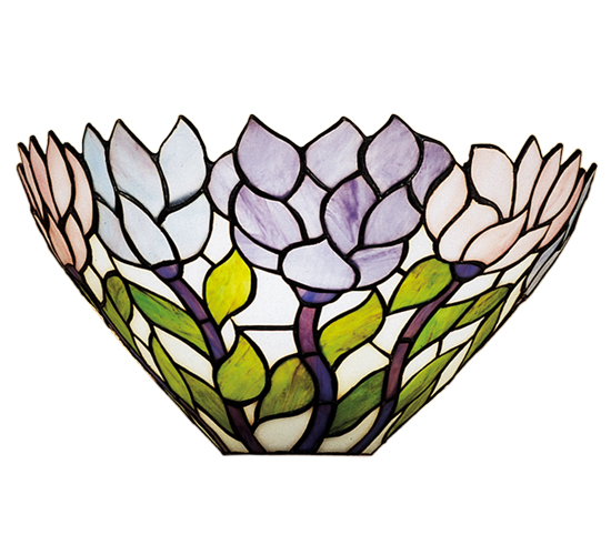 Wisteria Wall Sconce 14" Hallway Lighting Tiffany Style Stained Glass