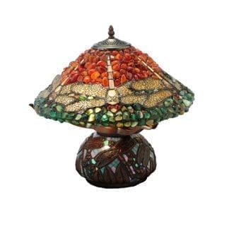 Agate Stone Dragonfly Table Lamp