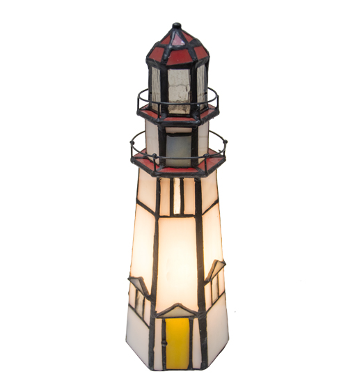 Stained Glass Lighthouse Lamp Marble, Stained Glass Lighthouse Lamp