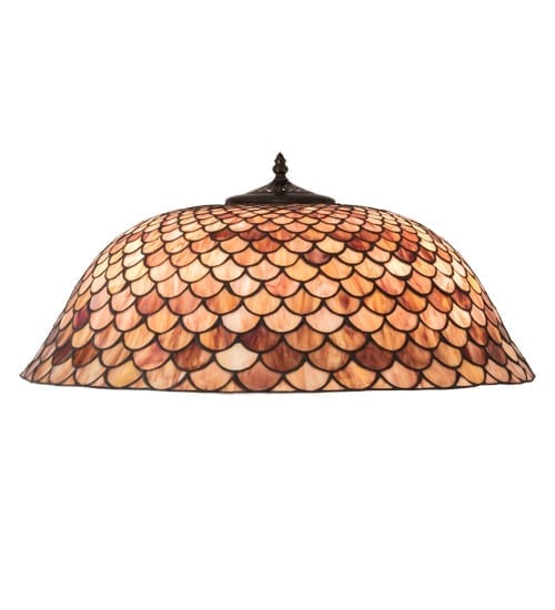 Fish Scale Replacement Shade 24, Stained Glass Lamp Shade Replacement