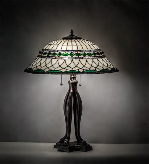 Italian Style Table Lamp Roman, Coca Cola Stained Glass Table Lamp