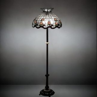 Tiffany Style RoseBorder Floor Lamps Pink