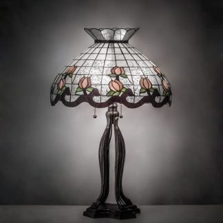 Tiffany Style RoseBorder Table Lamps