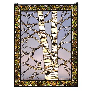 Hanging Stained Glass Windows Tree Tiffany Style Interior Decorations