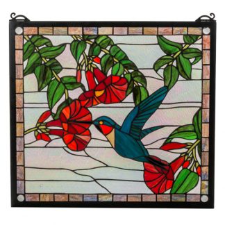 Hummingbird Stained Glass Window hanging window panels