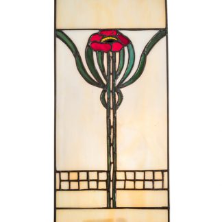 Poppy Stained Glass Window framed stained glass window panels