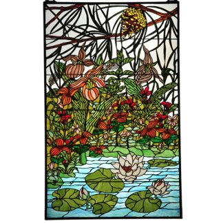 red-lily-pond-stained-glass-window