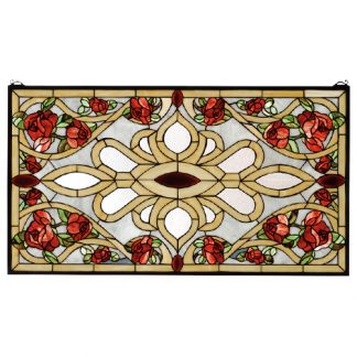 Rose Stained Glass Window Tiffany Style Home Decor Ideas