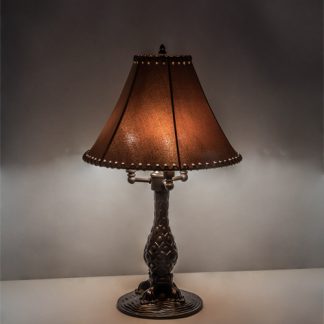 Small Table Lamp Faux Leather Shade Lighting Ideas