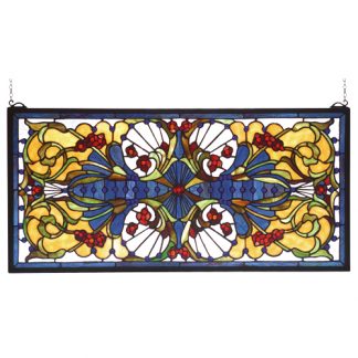 Sonja Transom Stained Glass Window Tiffany Style Home Decor