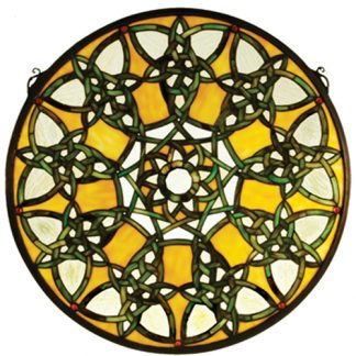 Stained Glass Art Celtic Knotwork Design Home or Commercial Use